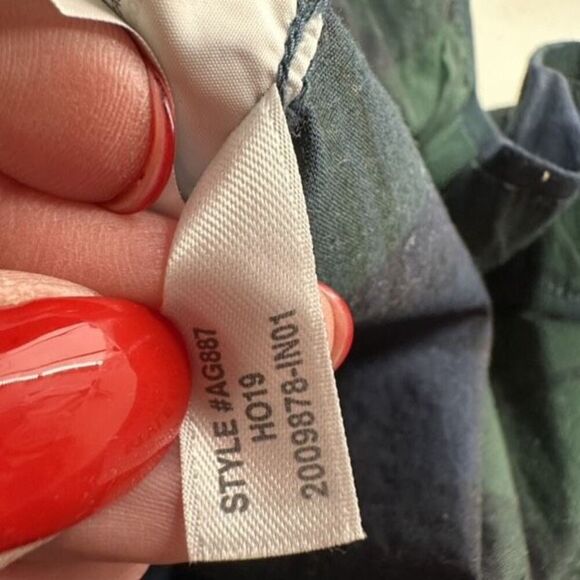 J. Crew Black Watch Tartan Plaid Knew Length Shirt Dress Size 2 Blue & Green - Picture 7 of 12